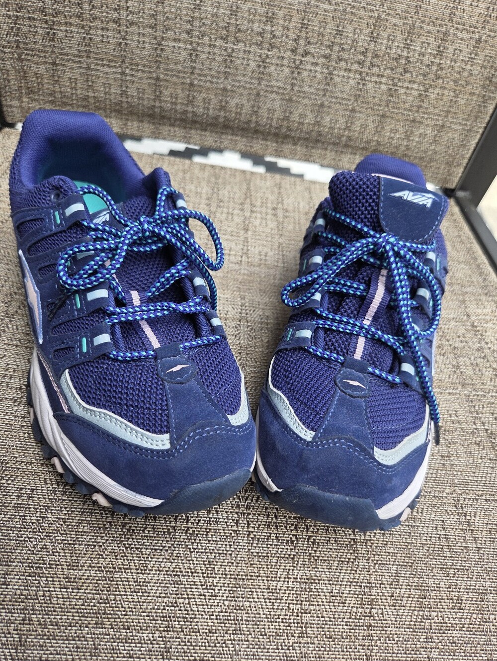 Avia Navy and Light Blue Mesh Suede Running Shoes